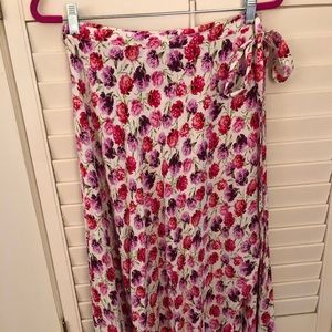 Zara tie wrap maxi skirt